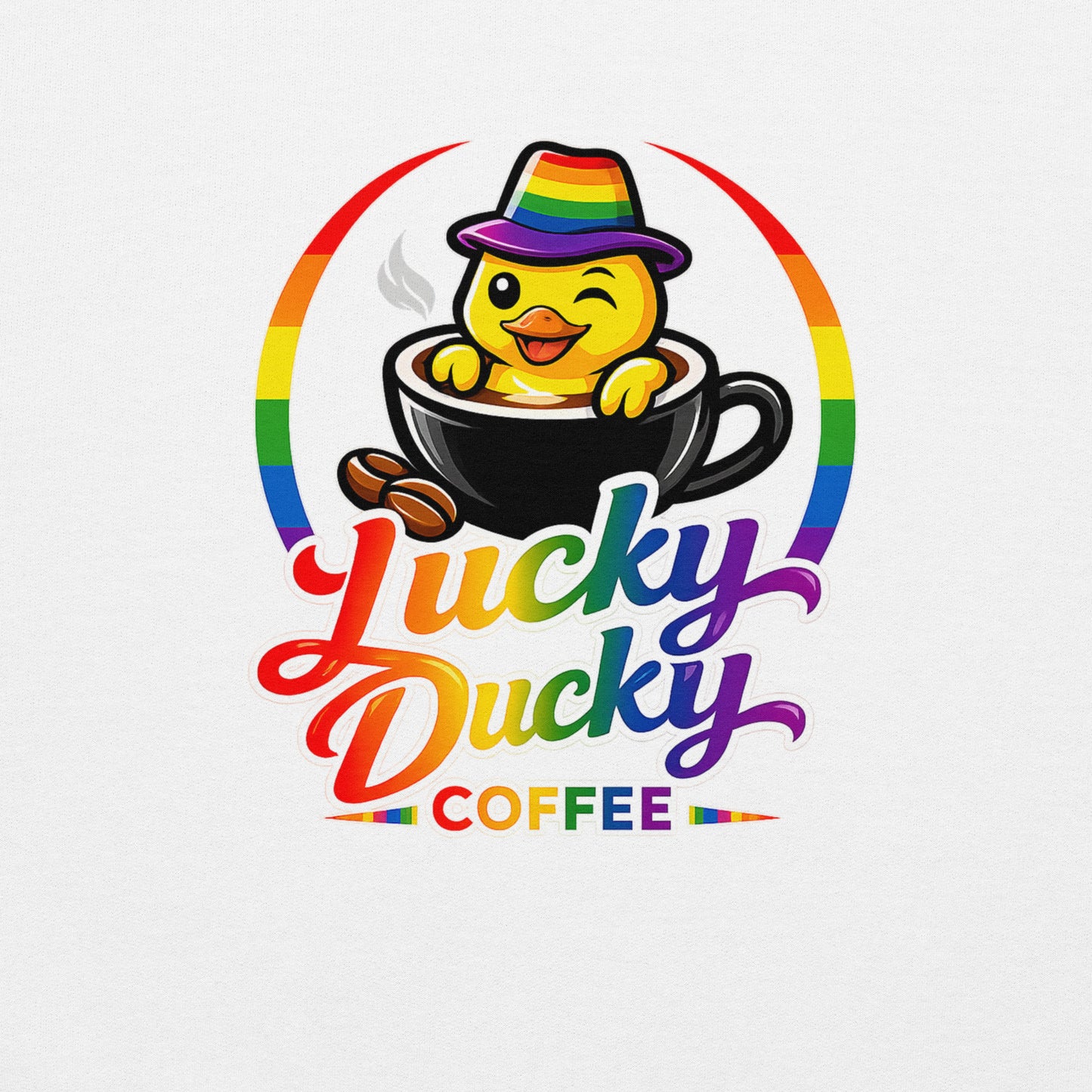 Lucky Ducky Coffee Crew Neck Sweatshirt - Lucky Ducky Coffee - Palm Springs