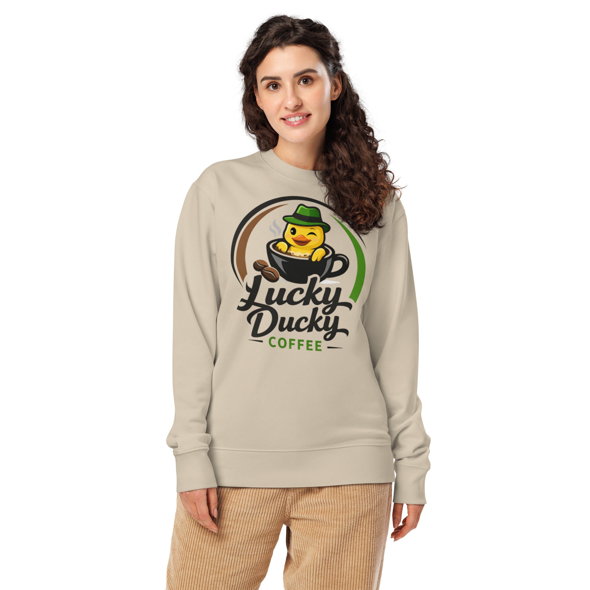 Lucky Ducky Organic Crew Sweatshirt - Lucky Ducky Coffee - Palm Springs