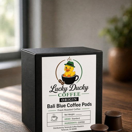 Lucky Ducky Coffee Bali single-origin coffee pods 12-pack hero image