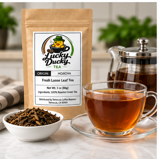 Lucky Ducky Tea Hojicha lifestyle product photo