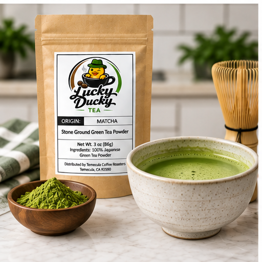Lucky Ducky Tea Matcha lifestyle product photo