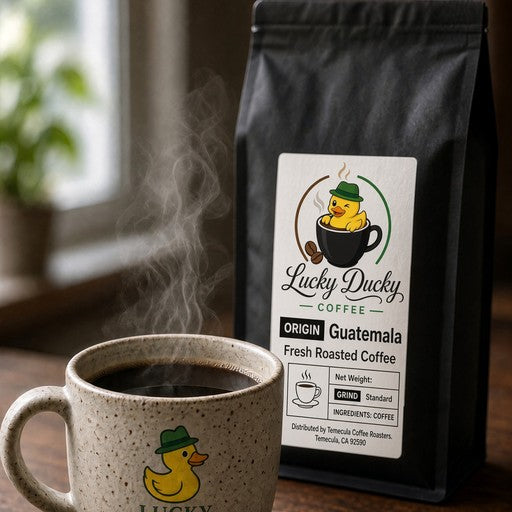 Lucky Ducky Coffee Guatemala single-origin coffee lifestyle scene