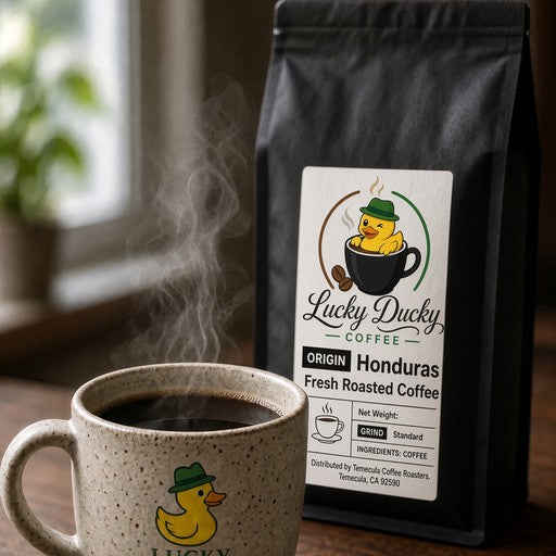 Lucky Ducky Coffee Honduras single-origin coffee lifestyle scene