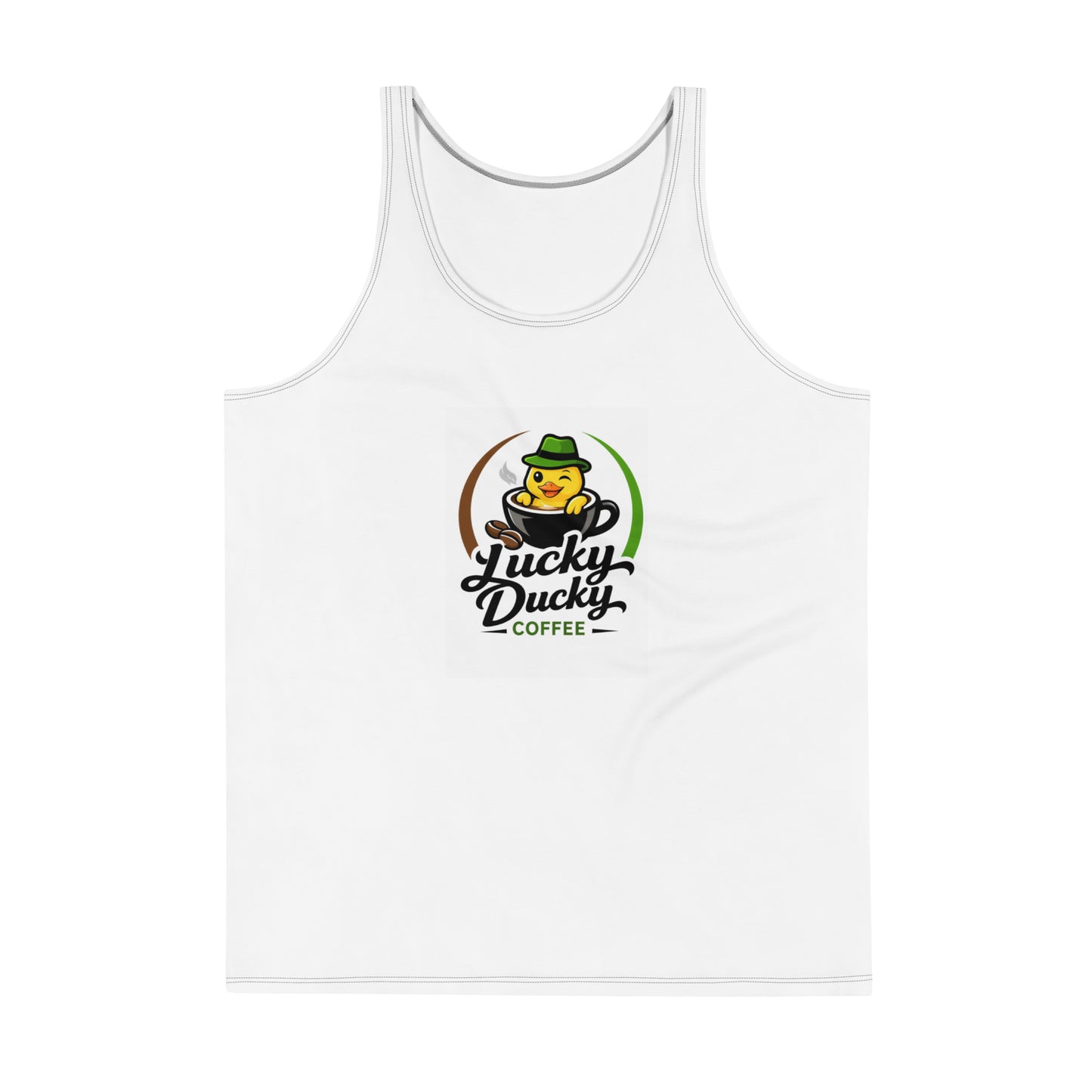 Lucky Ducky All-Over Print Tank Top - Lucky Ducky Coffee - Palm Springs