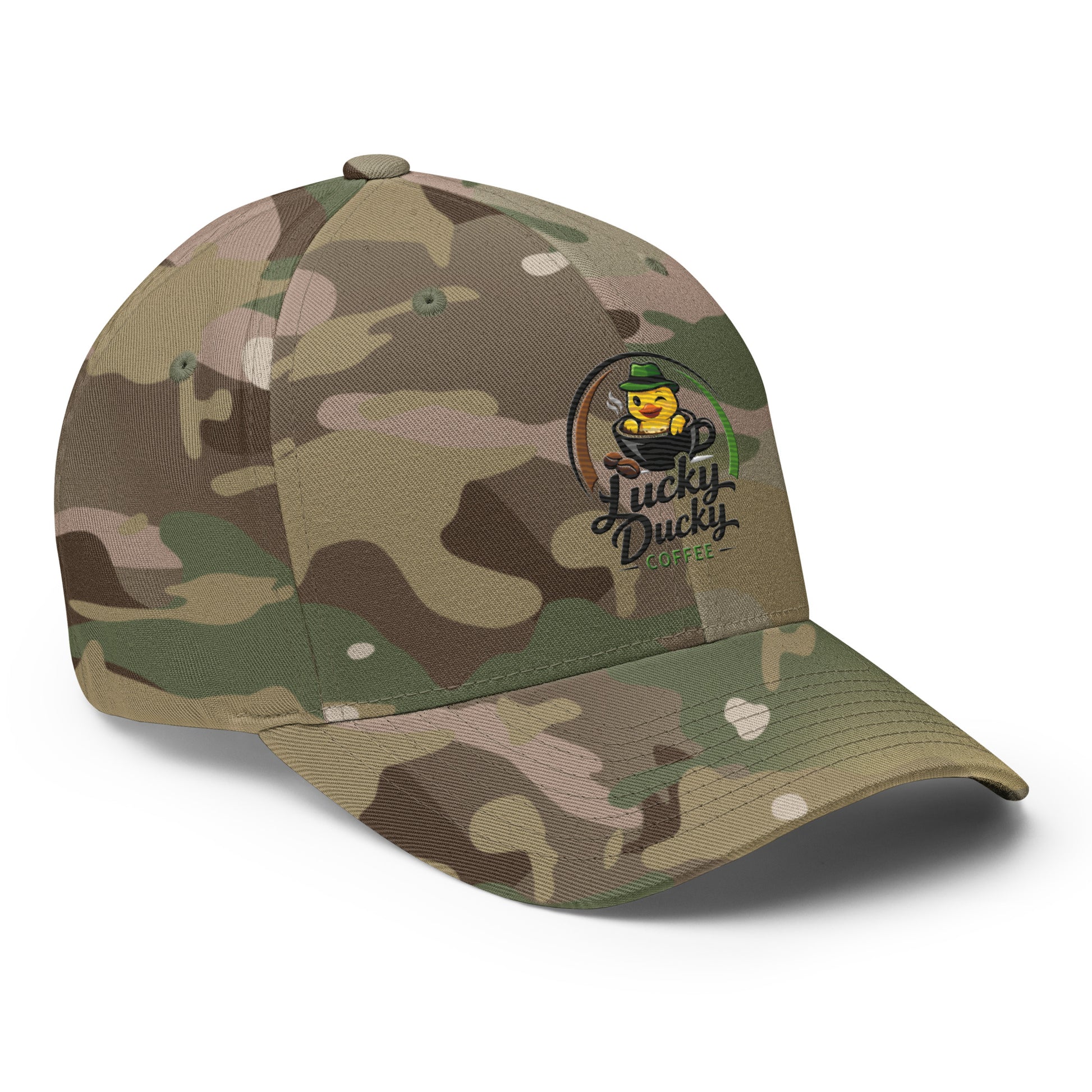 Lucky Ducky Structured Stretch Cap - Lucky Ducky Coffee - Palm Springs