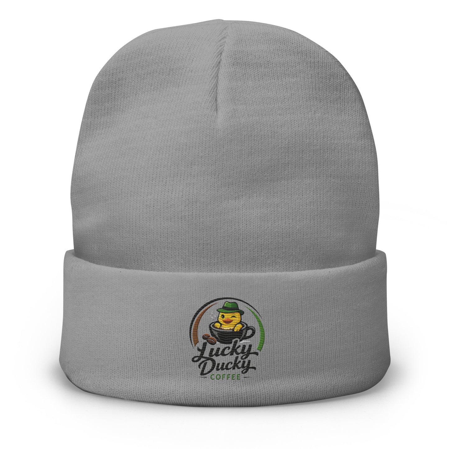 Lucky Ducky Embroidered Beanie - Lucky Ducky Coffee - Palm Springs