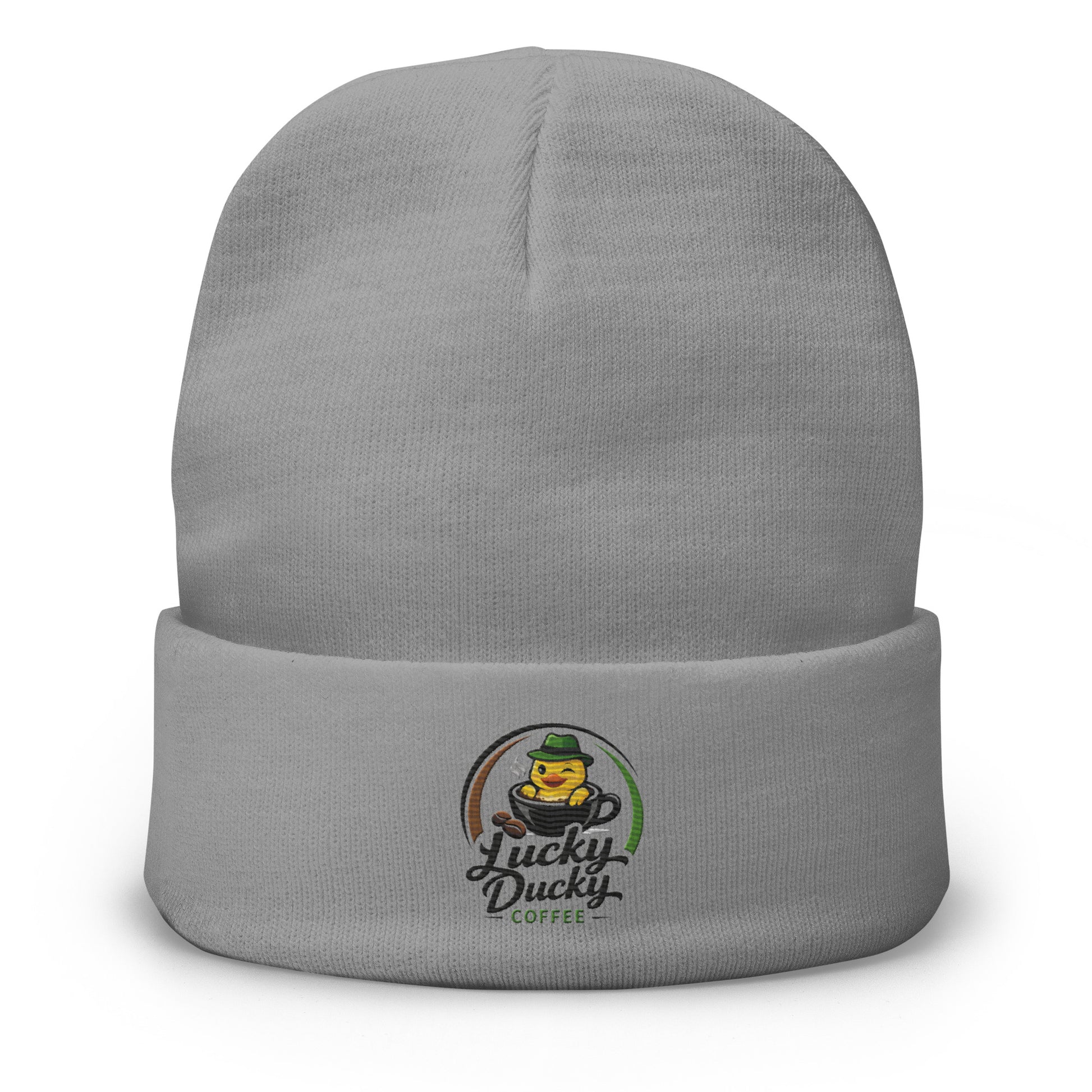 Lucky Ducky Embroidered Beanie - Lucky Ducky Coffee - Palm Springs