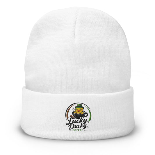 Lucky Ducky Embroidered Beanie - Lucky Ducky Coffee - Palm Springs