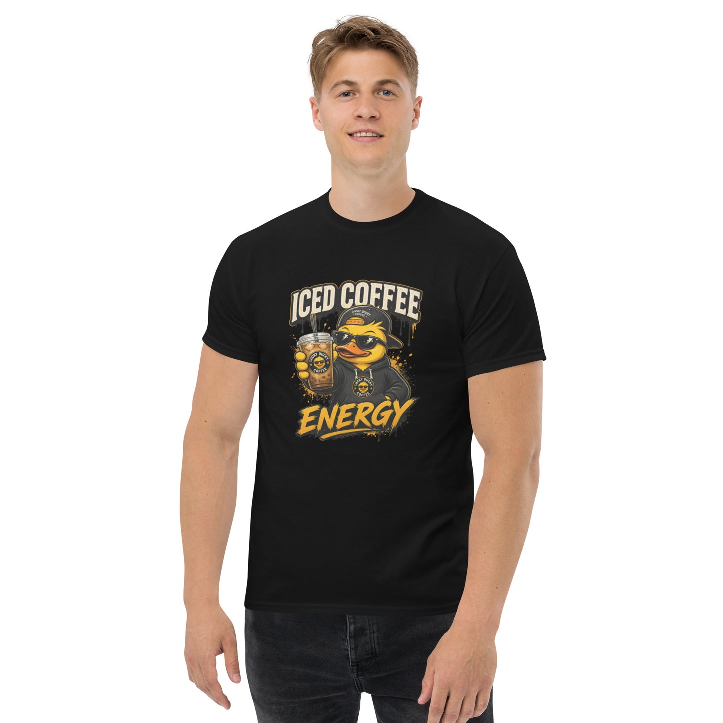 Iced Coffee Energy – Lucky Ducky Coffee Tee - Lucky Ducky Coffee - Palm Springs