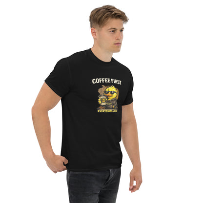 Coffee First, Everything Later – Lucky Ducky Coffee Tee - Lucky Ducky Coffee - Palm Springs