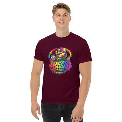 Neon Lucky Ducky Coffee Tee - Lucky Ducky Coffee - Palm Springs