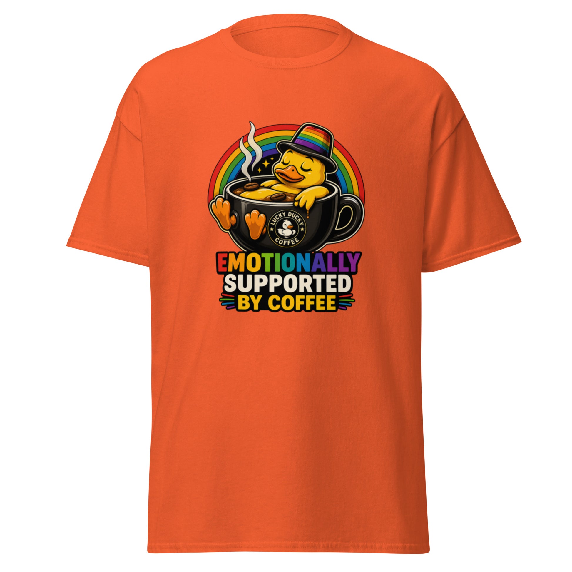 Emotionally Supported by Coffee - Lucky Ducky Coffee - Palm Springs