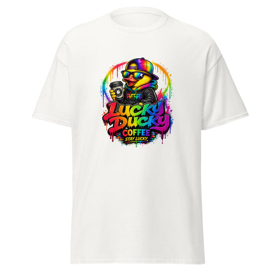 Neon Lucky Ducky Coffee Tee - Lucky Ducky Coffee - Palm Springs