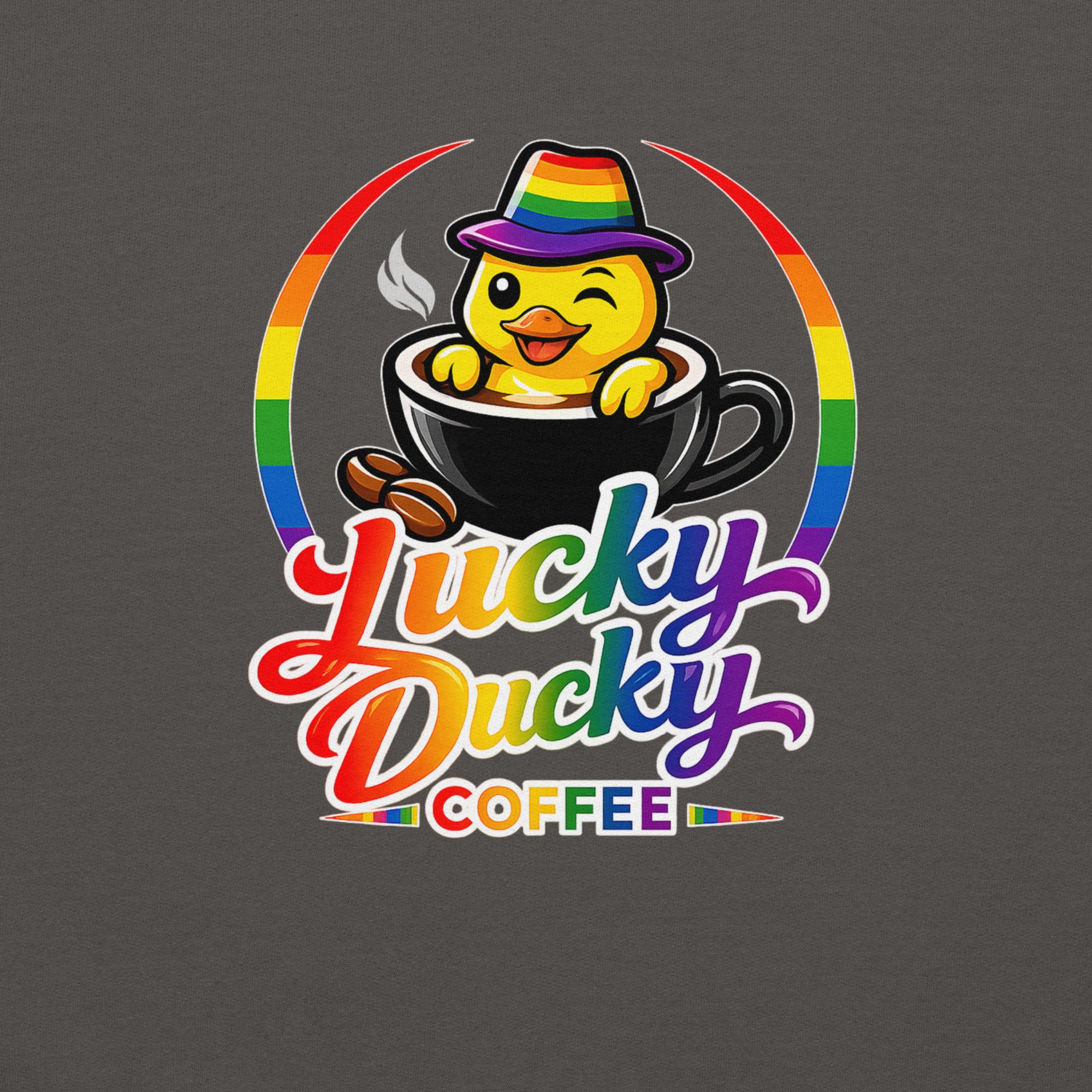 Lucky Ducky Coffee Crew Neck Sweatshirt - Lucky Ducky Coffee - Palm Springs
