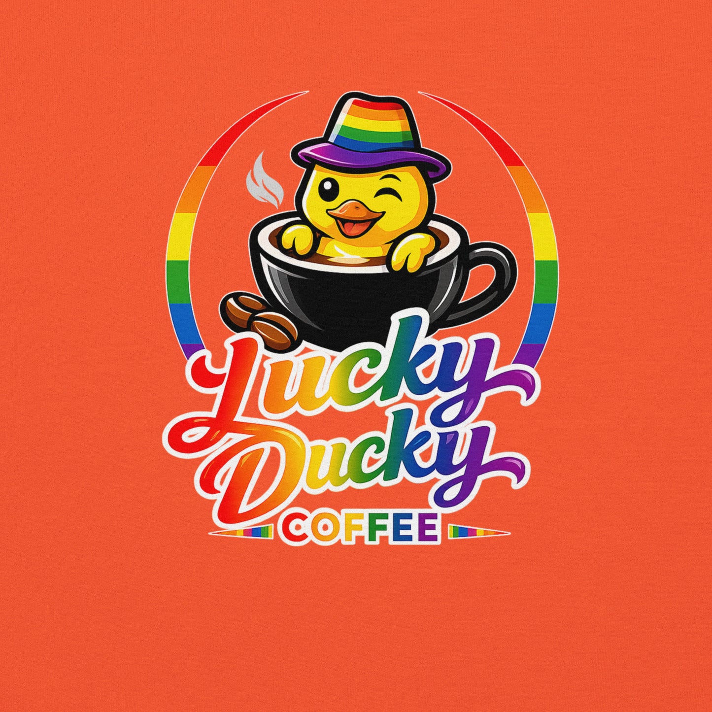 Lucky Ducky Coffee Crew Neck Sweatshirt - Lucky Ducky Coffee - Palm Springs