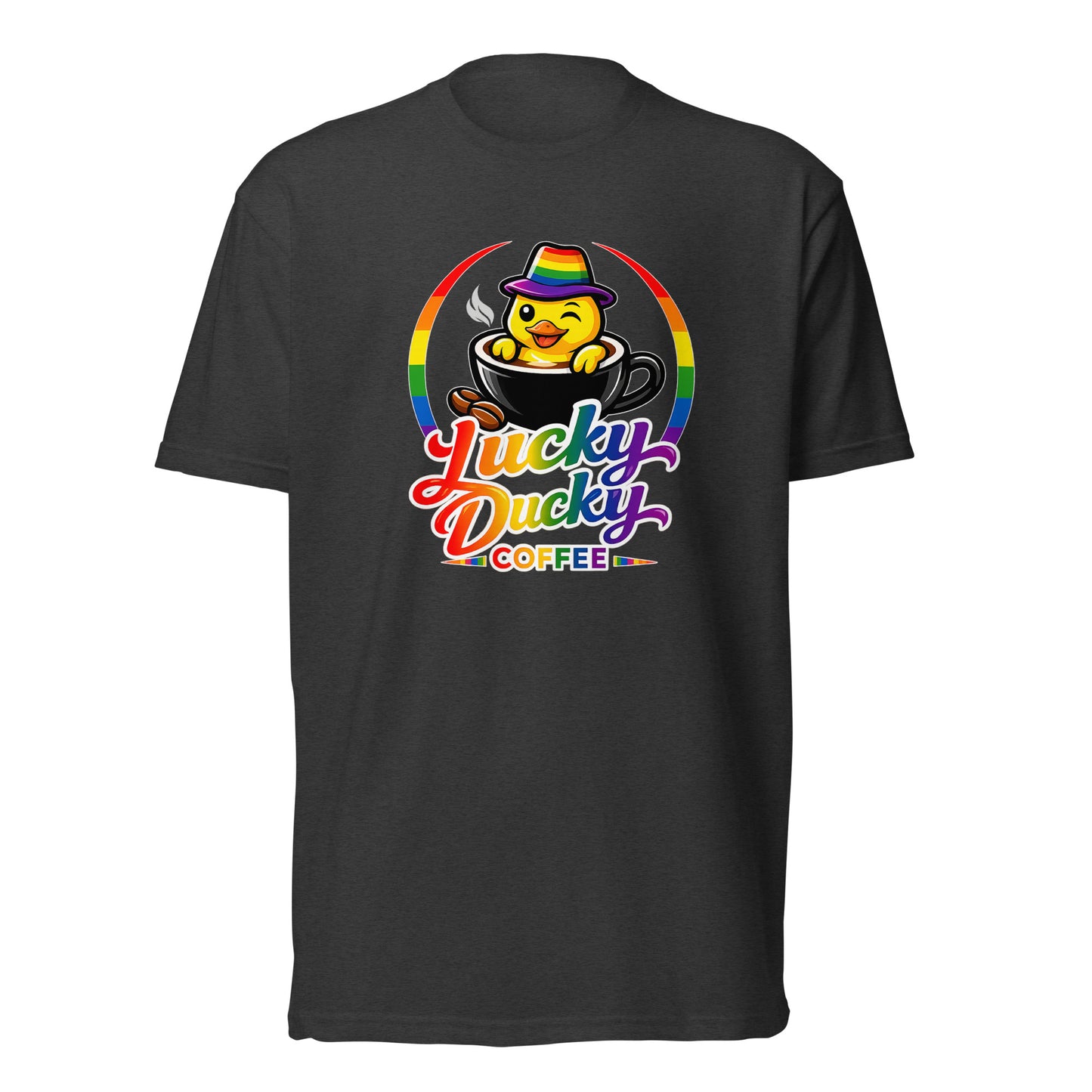 Lucky Ducky Coffee CVC Fitted Tee - Lucky Ducky Coffee - Palm Springs