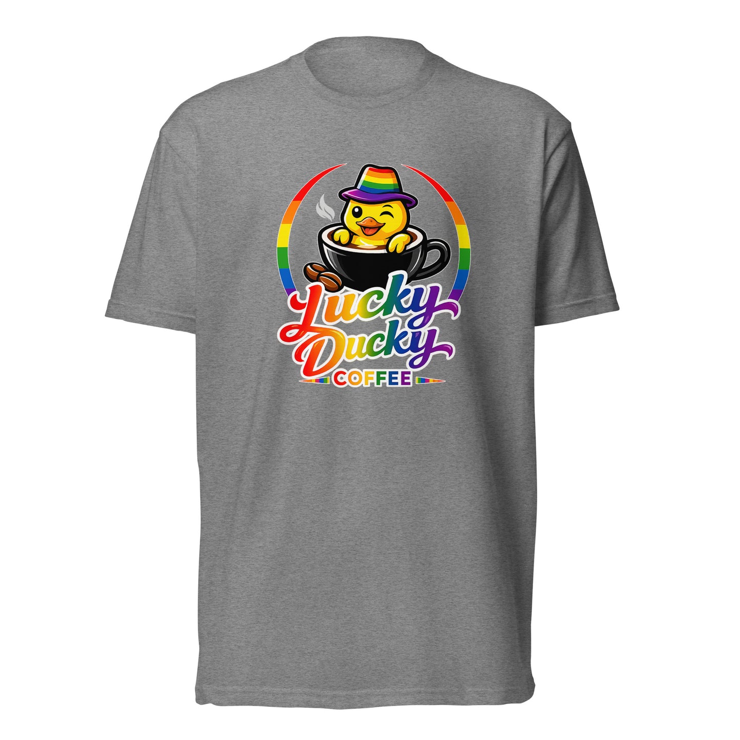 Lucky Ducky Coffee CVC Fitted Tee - Lucky Ducky Coffee - Palm Springs