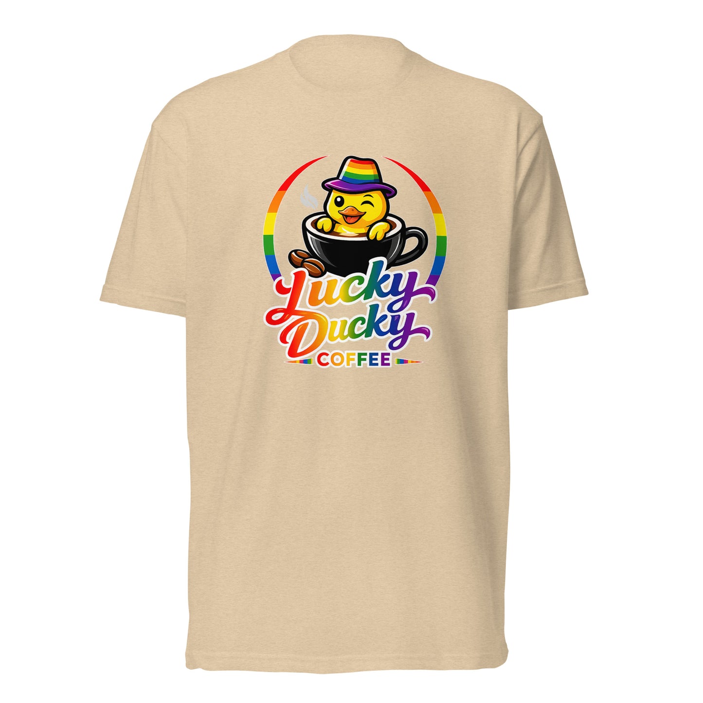Lucky Ducky Coffee CVC Fitted Tee - Lucky Ducky Coffee - Palm Springs