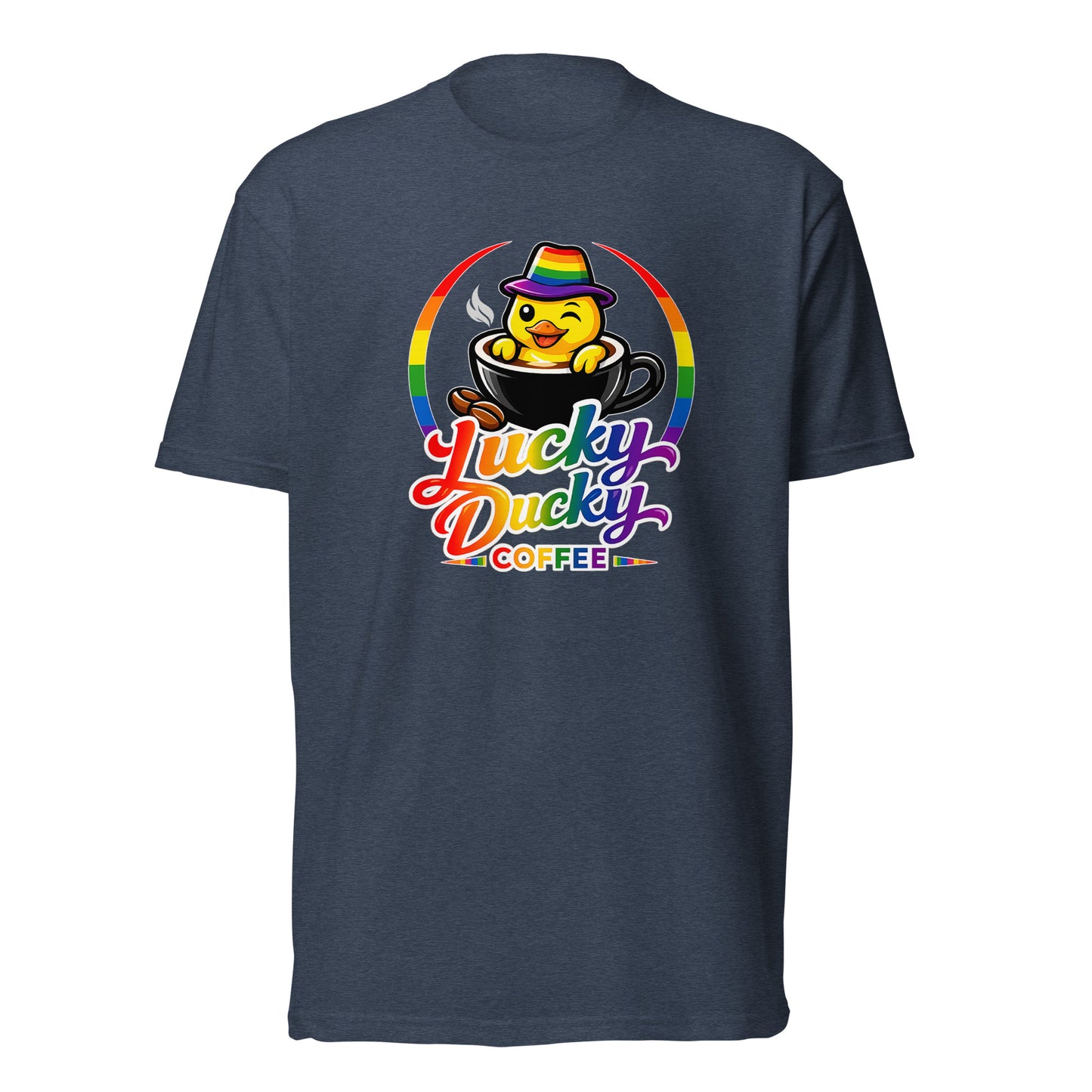 Lucky Ducky Coffee CVC Fitted Tee - Lucky Ducky Coffee - Palm Springs