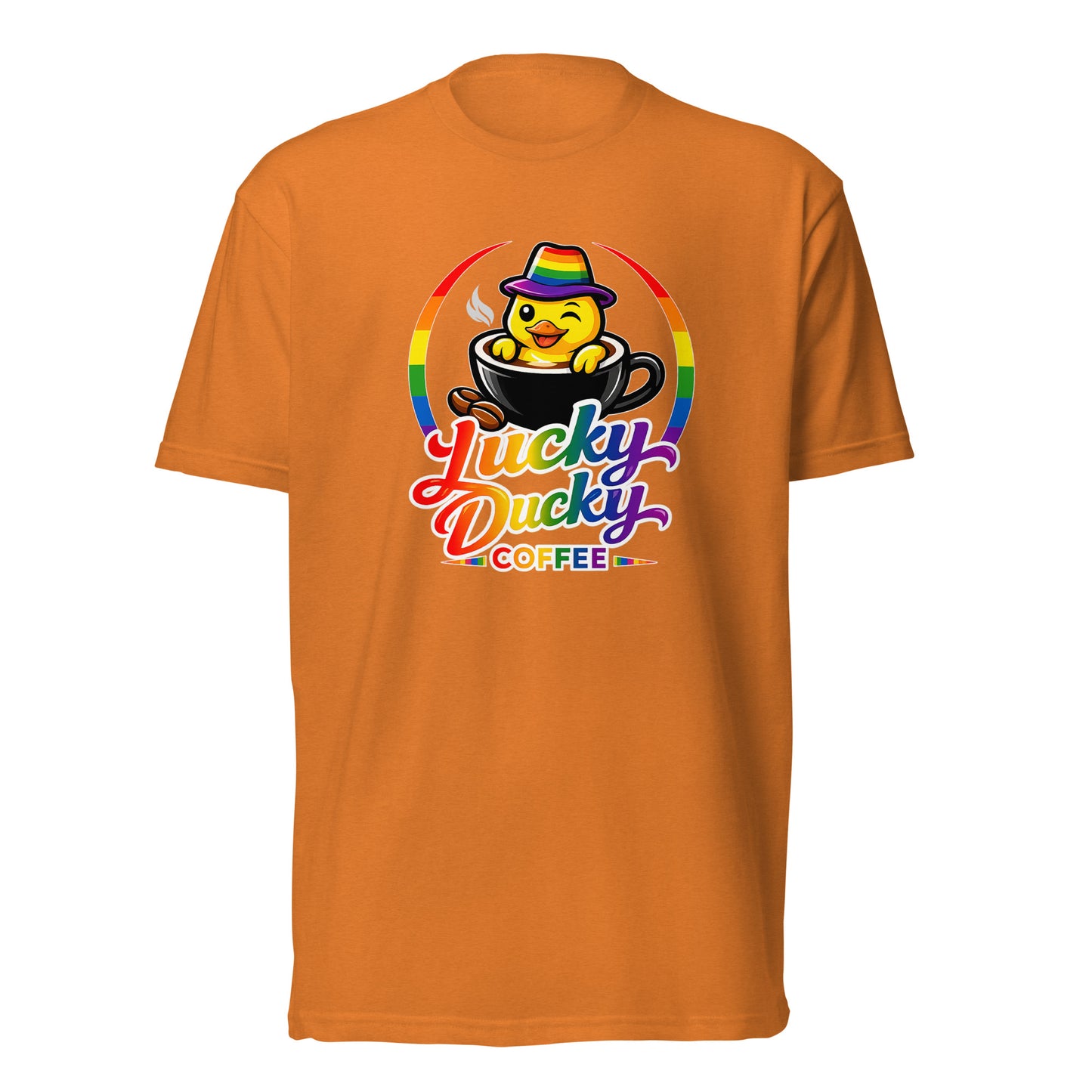 Lucky Ducky Coffee CVC Fitted Tee - Lucky Ducky Coffee - Palm Springs