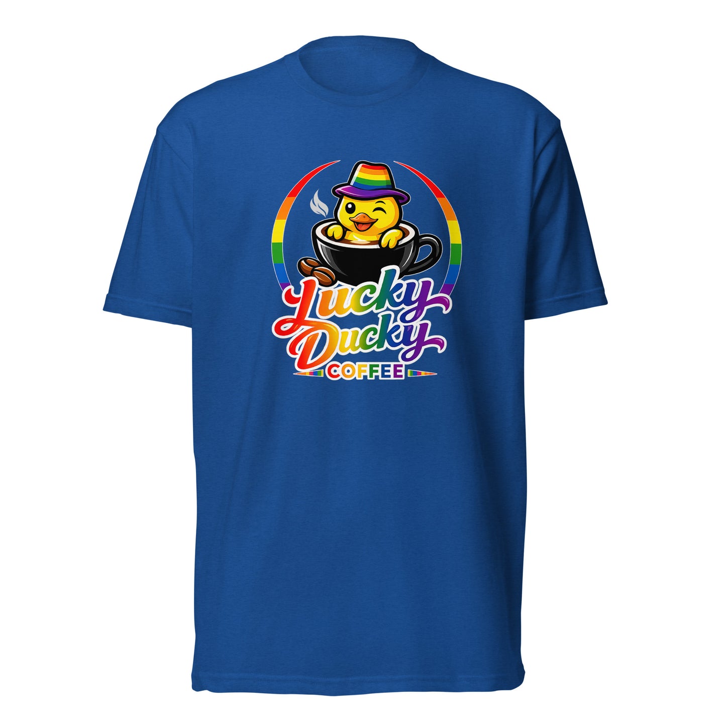 Lucky Ducky Coffee CVC Fitted Tee - Lucky Ducky Coffee - Palm Springs
