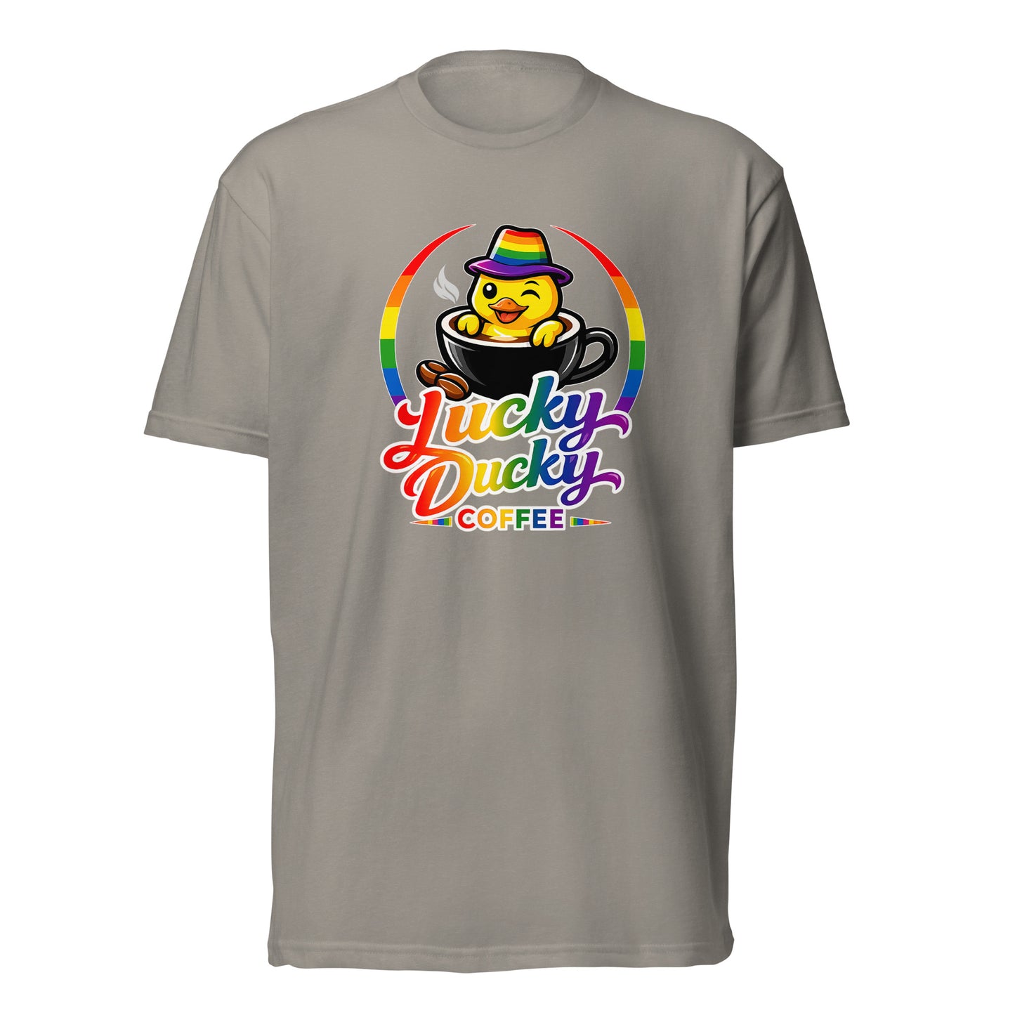 Lucky Ducky Coffee CVC Fitted Tee - Lucky Ducky Coffee - Palm Springs