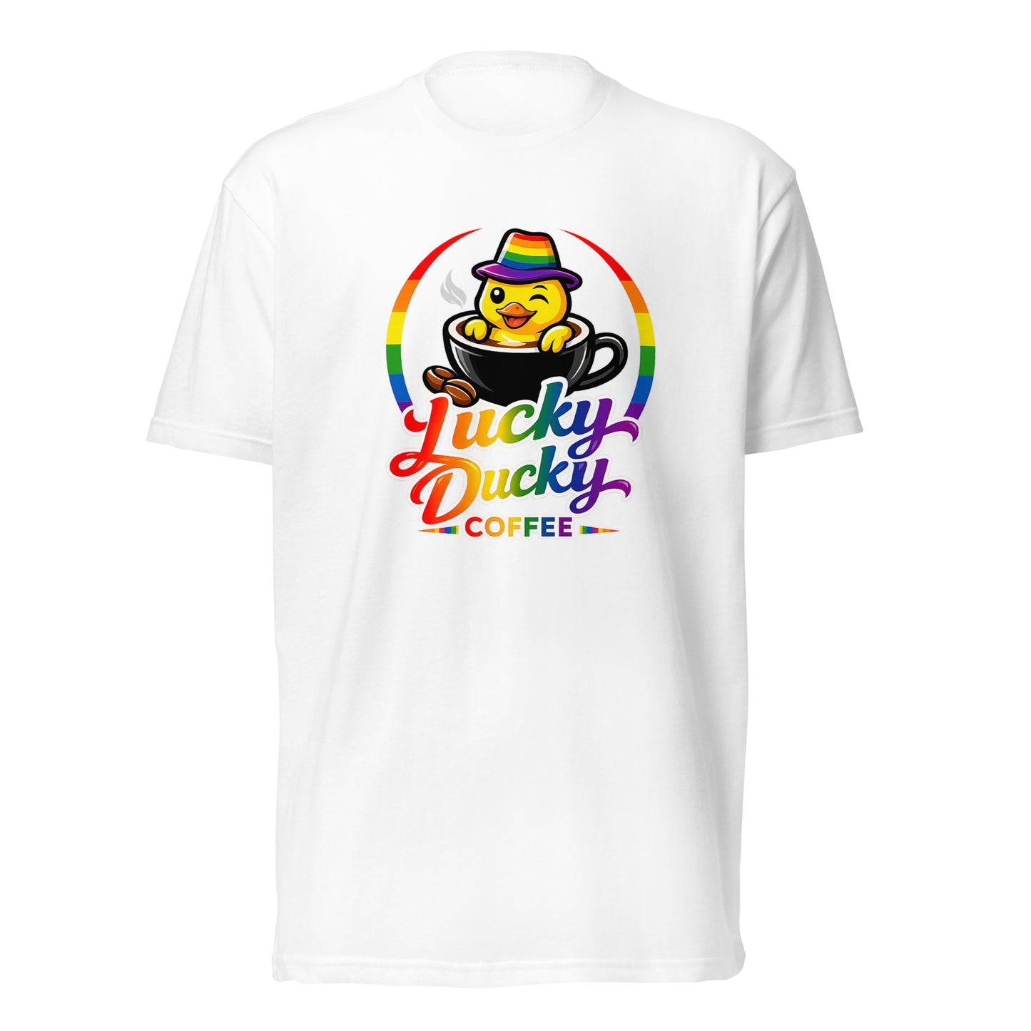 Lucky Ducky Coffee CVC Fitted Tee - Lucky Ducky Coffee - Palm Springs