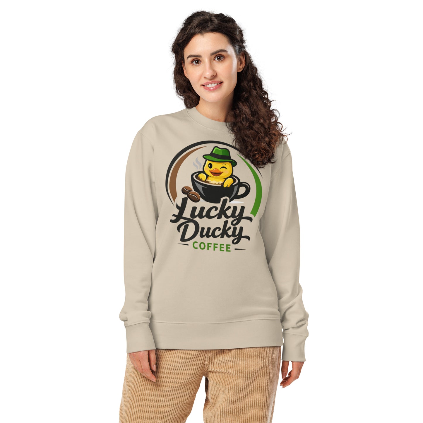 Lucky Ducky Organic Crew Sweatshirt - Lucky Ducky Coffee - Palm Springs
