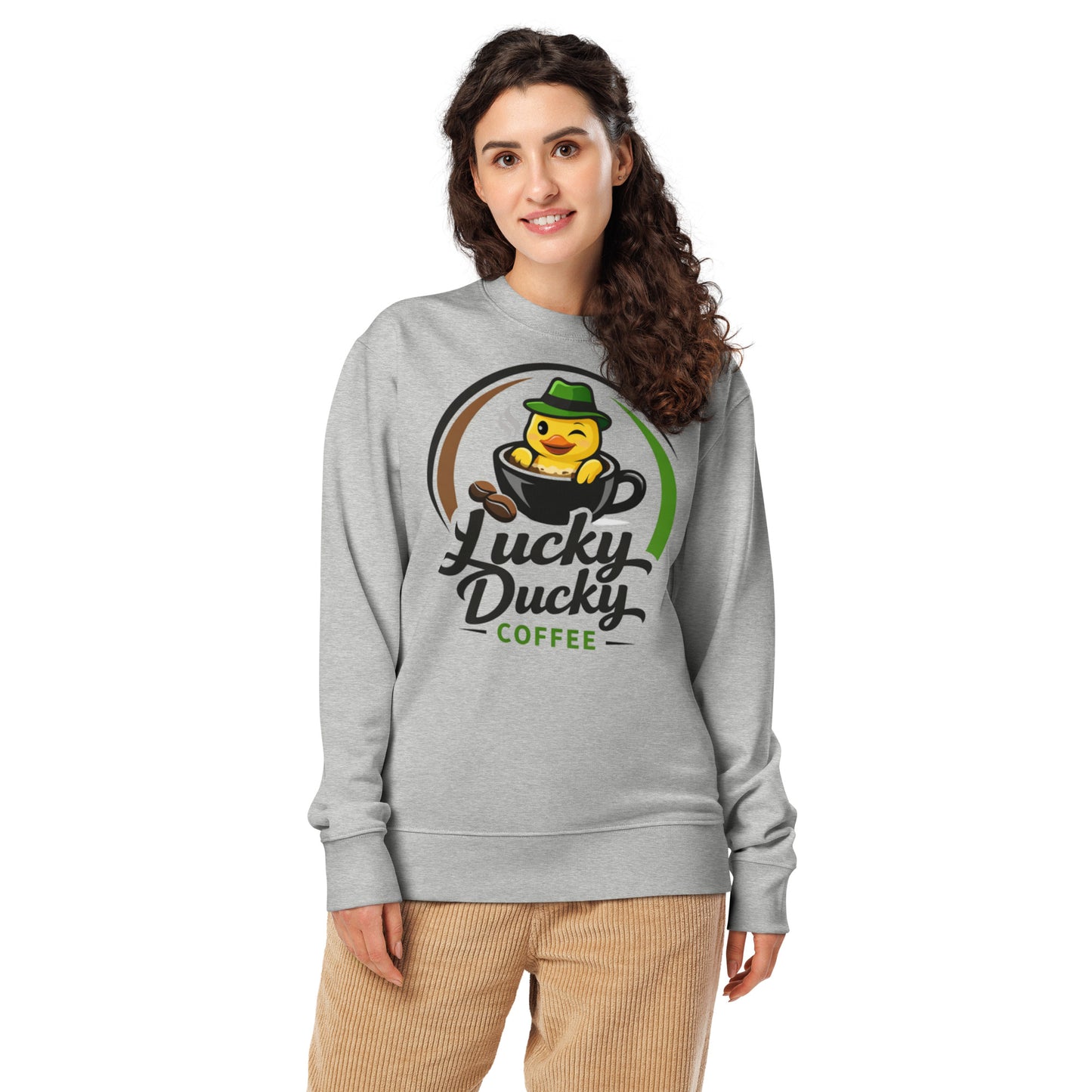 Lucky Ducky Organic Crew Sweatshirt - Lucky Ducky Coffee - Palm Springs