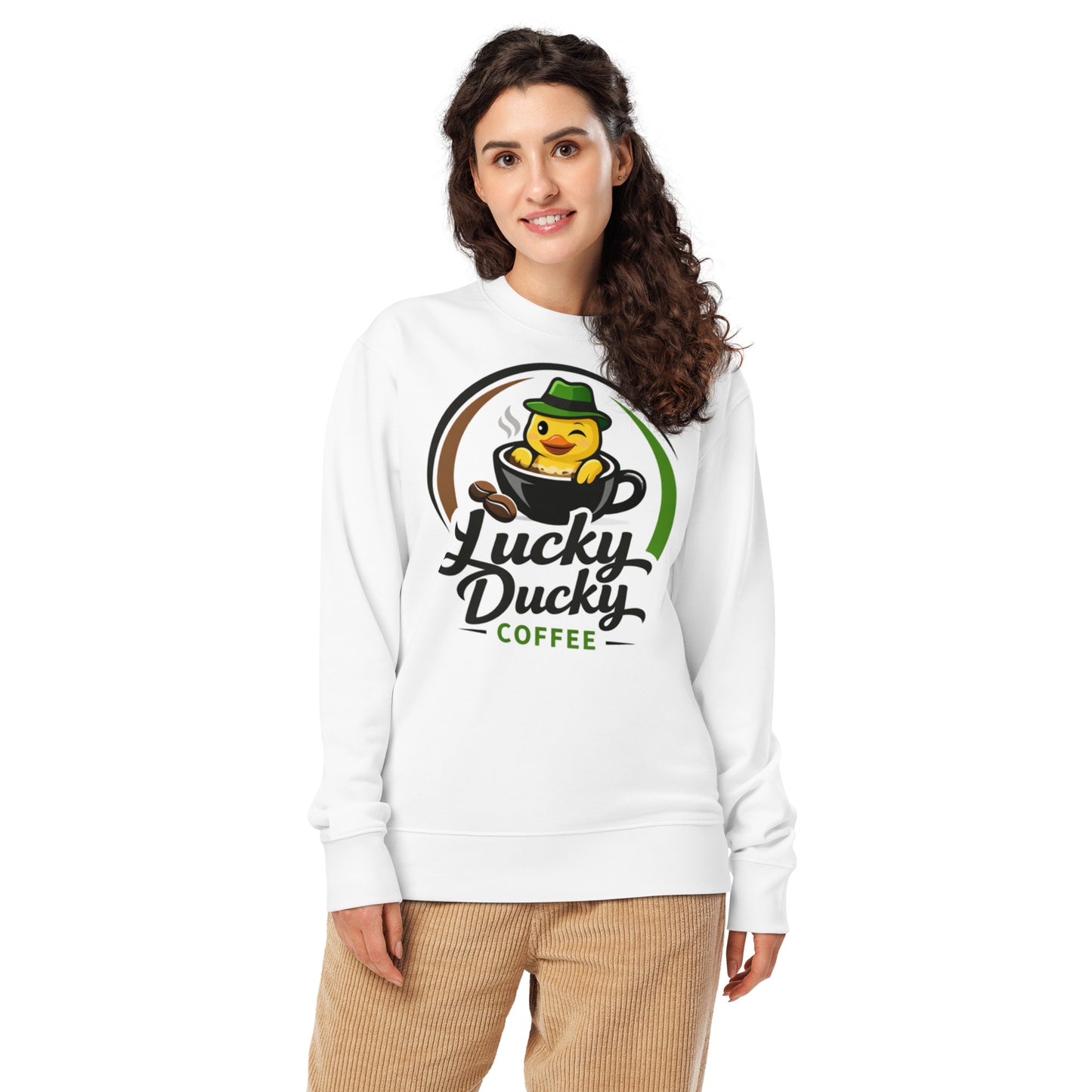 Lucky Ducky Organic Crew Sweatshirt - Lucky Ducky Coffee - Palm Springs