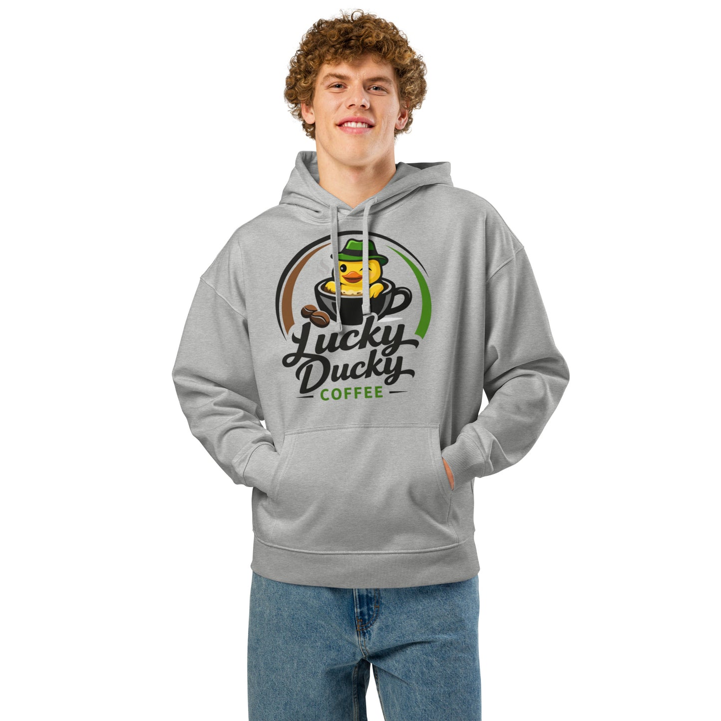 Lucky Ducky Organic Relaxed Hoodie - Lucky Ducky Coffee - Palm Springs