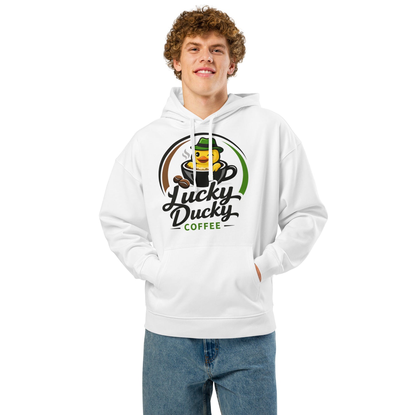 Lucky Ducky Organic Relaxed Hoodie - Lucky Ducky Coffee - Palm Springs