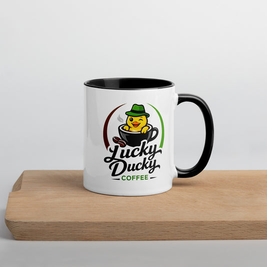 Lucky Ducky Black Accent Ceramic Mug - Lucky Ducky Coffee - Palm Springs