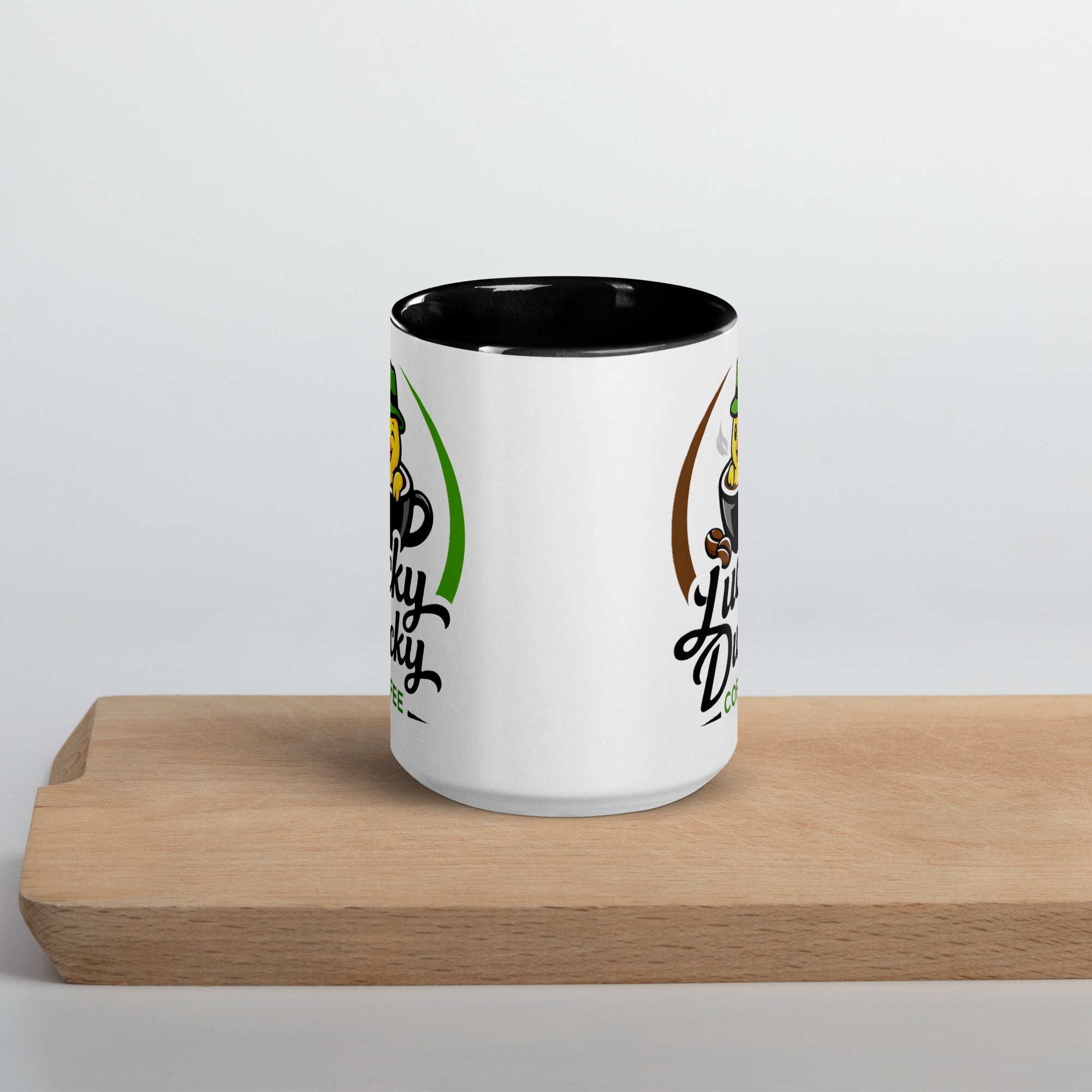 Lucky Ducky Black Accent Ceramic Mug - Lucky Ducky Coffee - Palm Springs