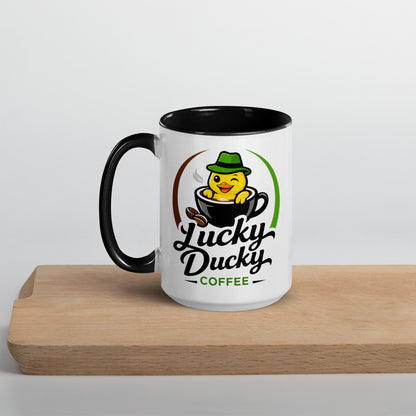 Lucky Ducky Black Accent Ceramic Mug - Lucky Ducky Coffee - Palm Springs