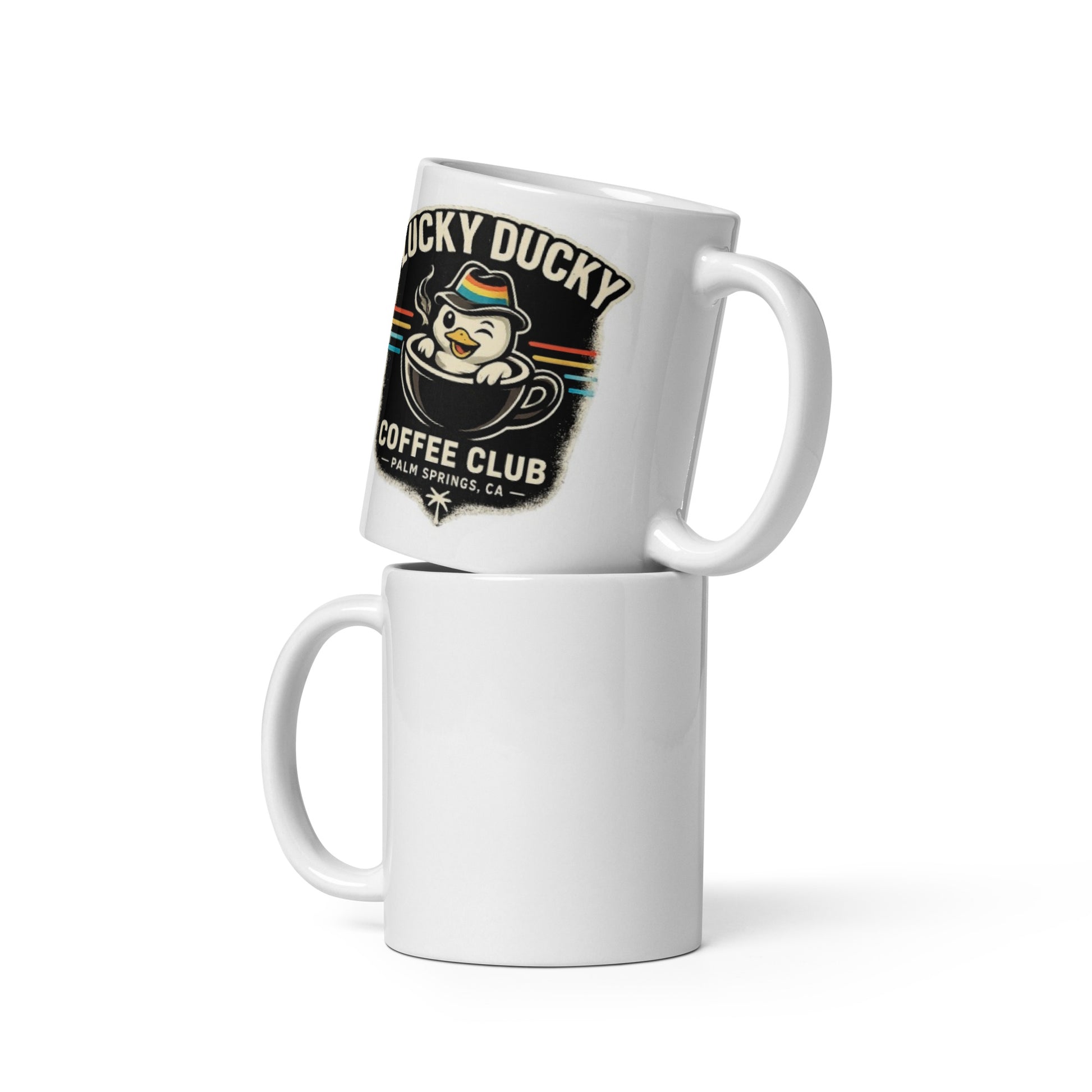 Lucky Ducky Palm Springs Ceramic Coffee Mug - Lucky Ducky Coffee - Palm Springs
