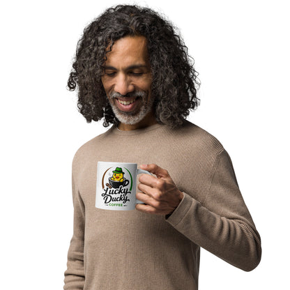 Lucky Ducky White Glossy Ceramic Mug - Lucky Ducky Coffee - Palm Springs